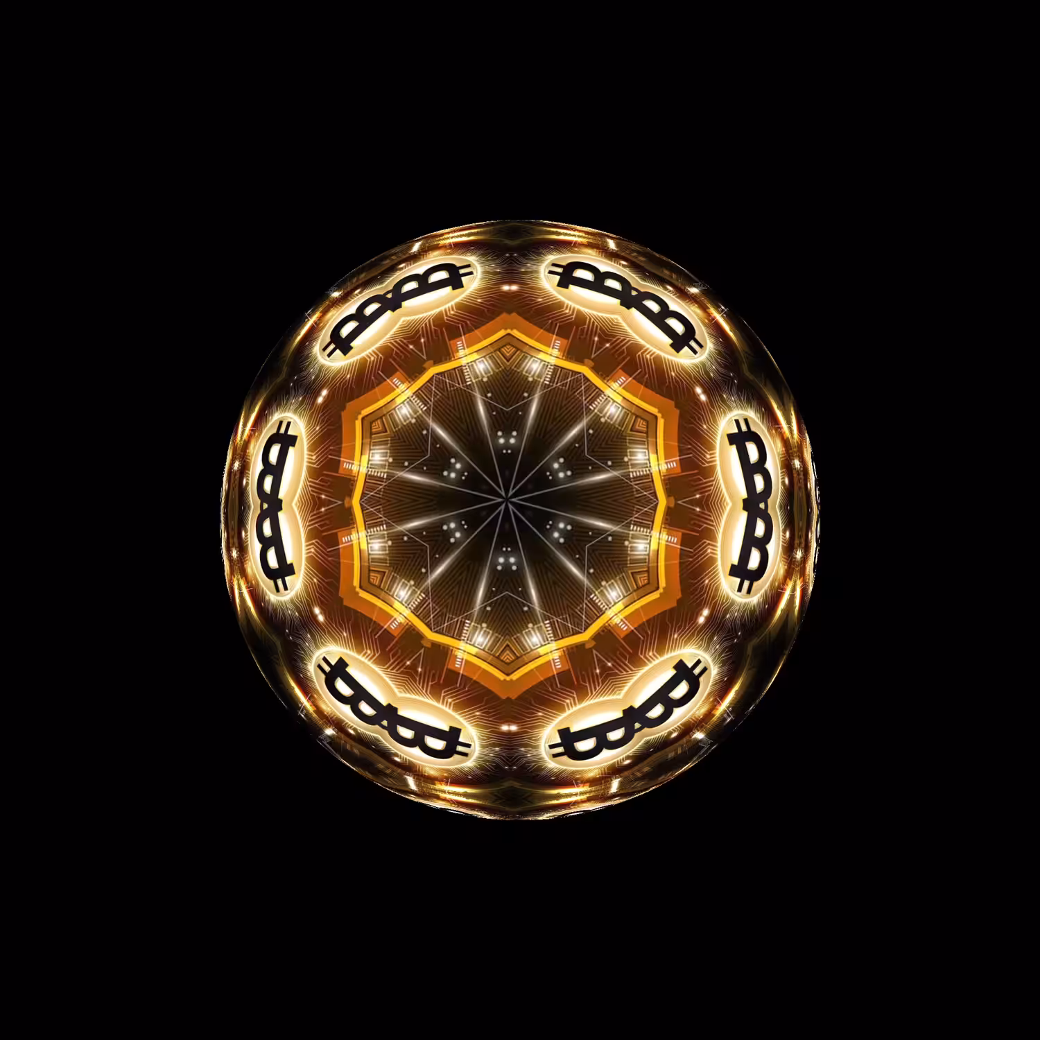Bitcoin 3D Marble Ball
