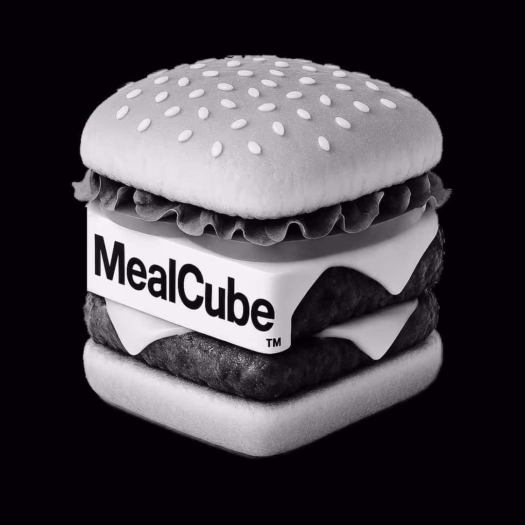 MealCube™️ Promo B&W Burger