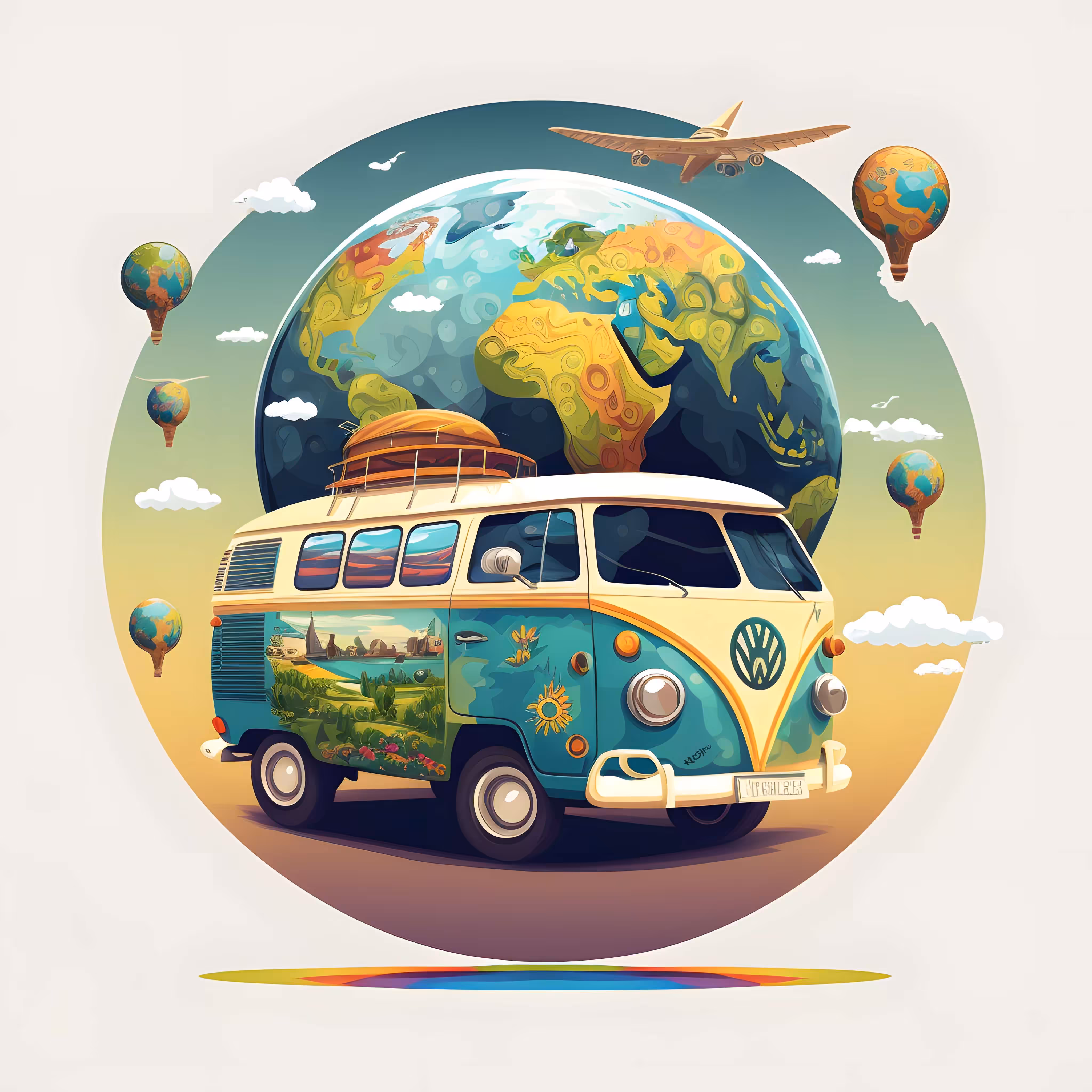 Summer, Earth Globe at Dusk
