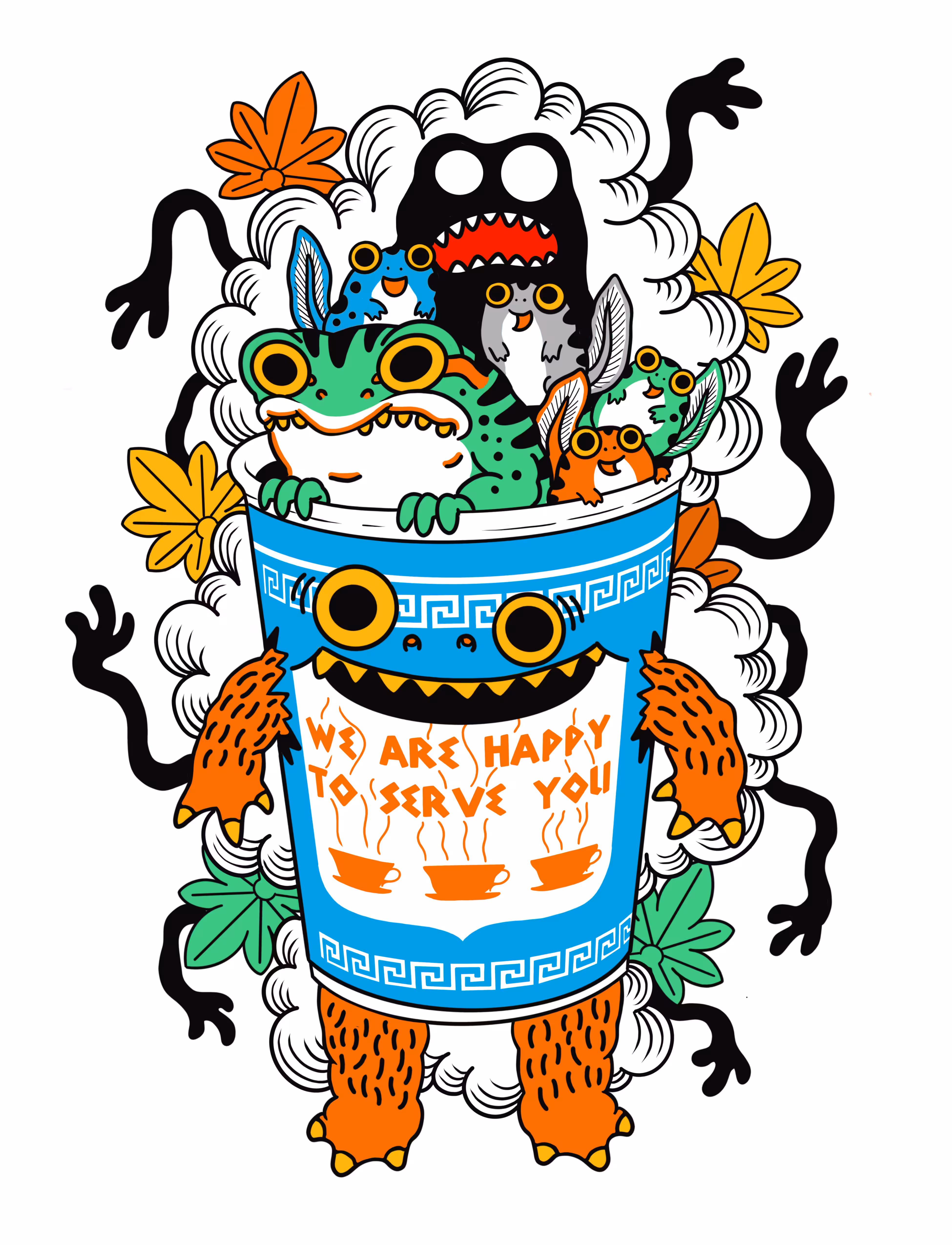 Monster coffee and friends 