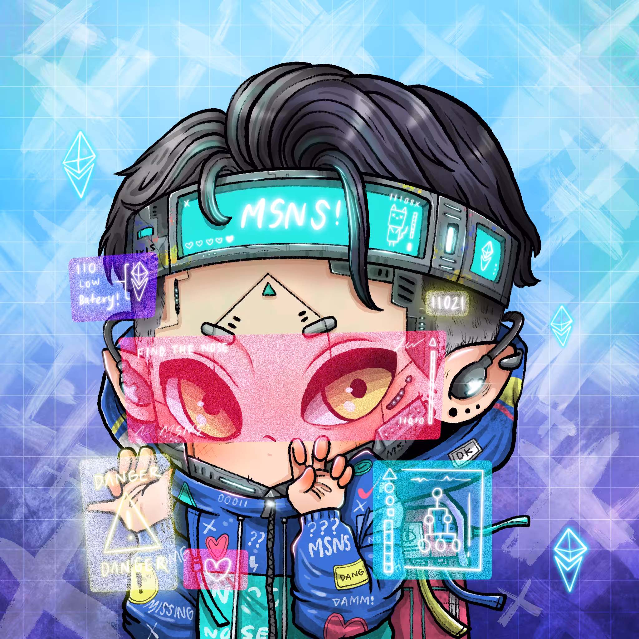 MISSING NOSE CYBER PUNK MACKY