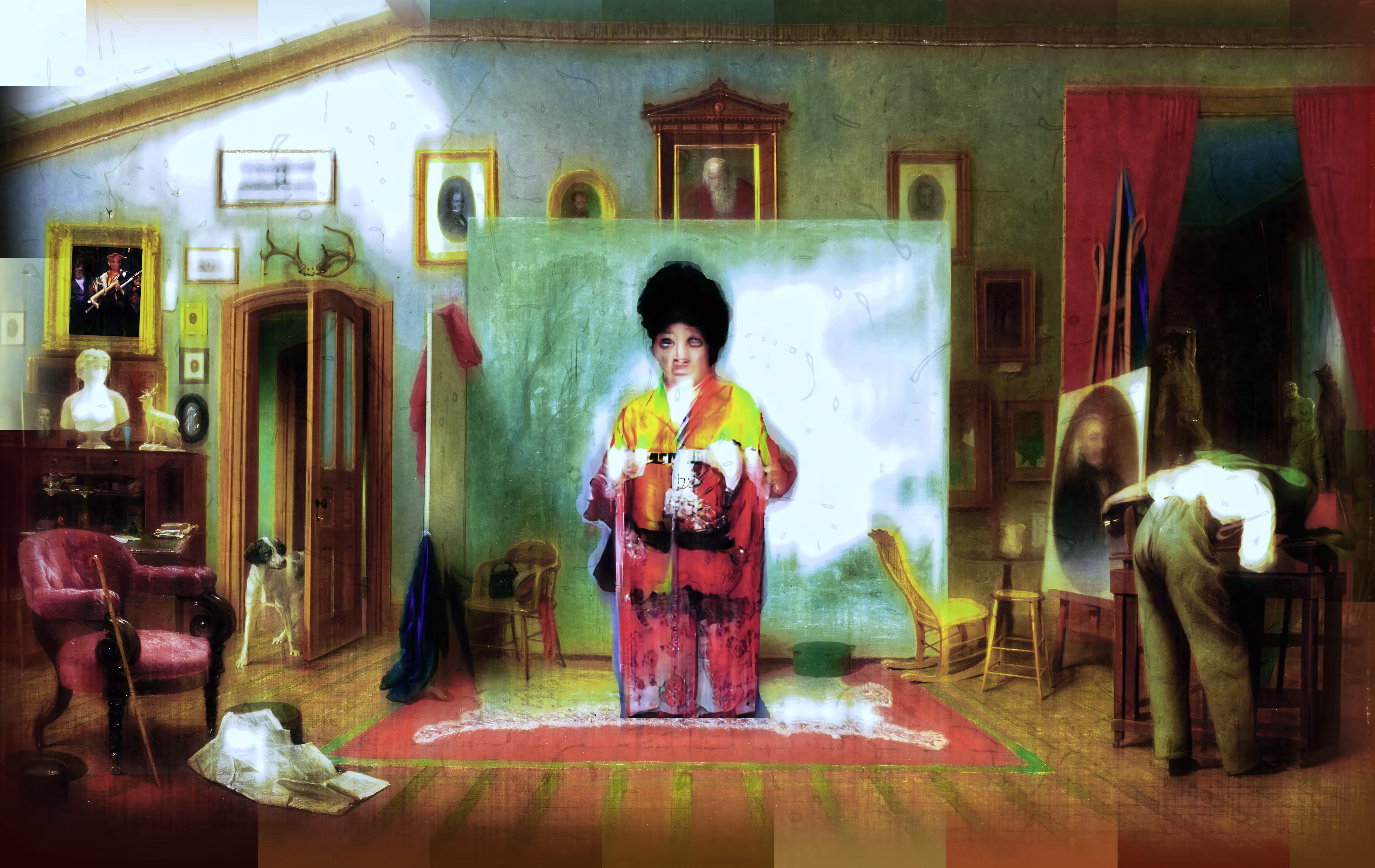 Interior With GAN Portrait