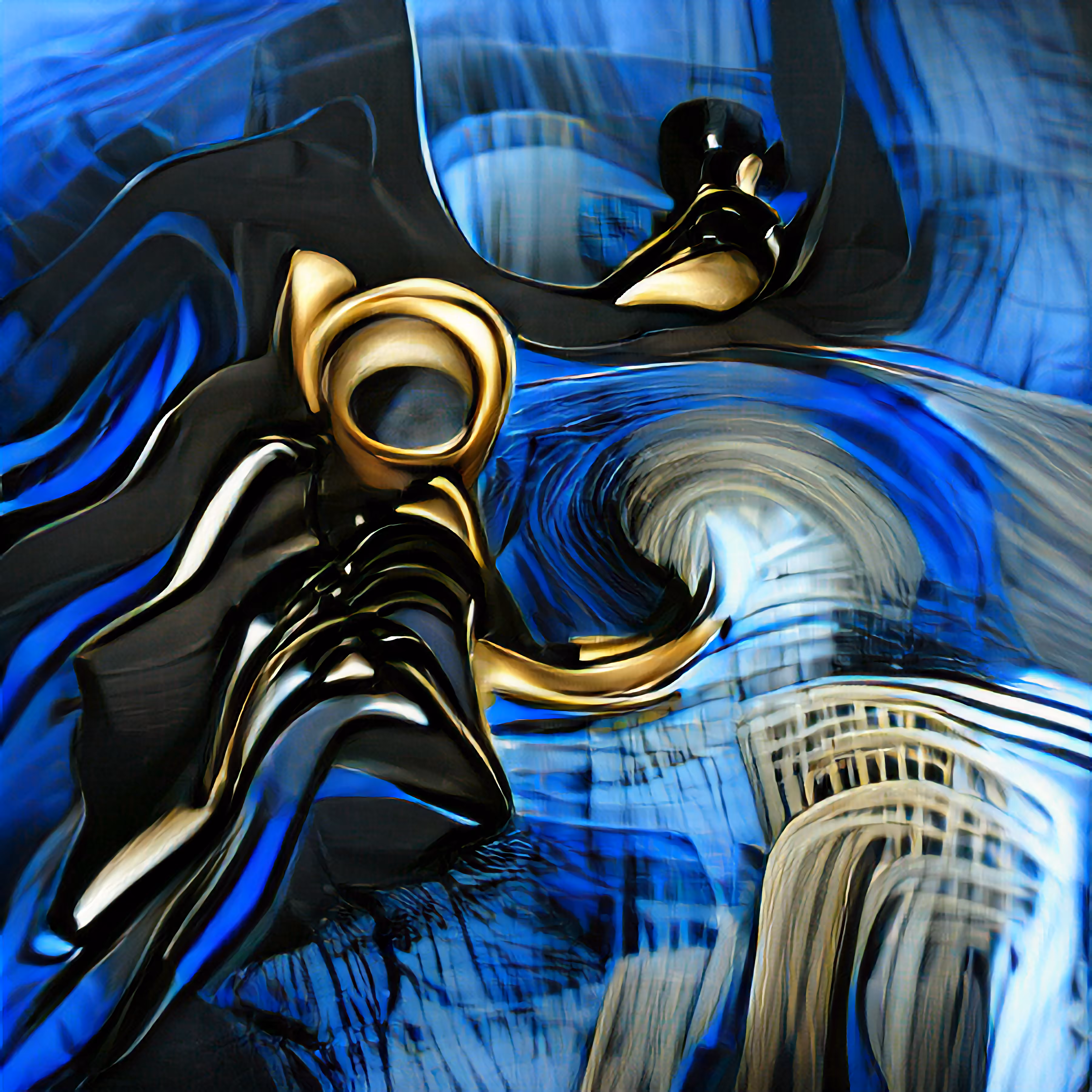 Alien Blue and black