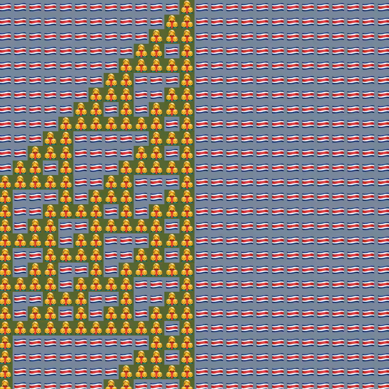 Elementary Cellular Emoji Automata #997