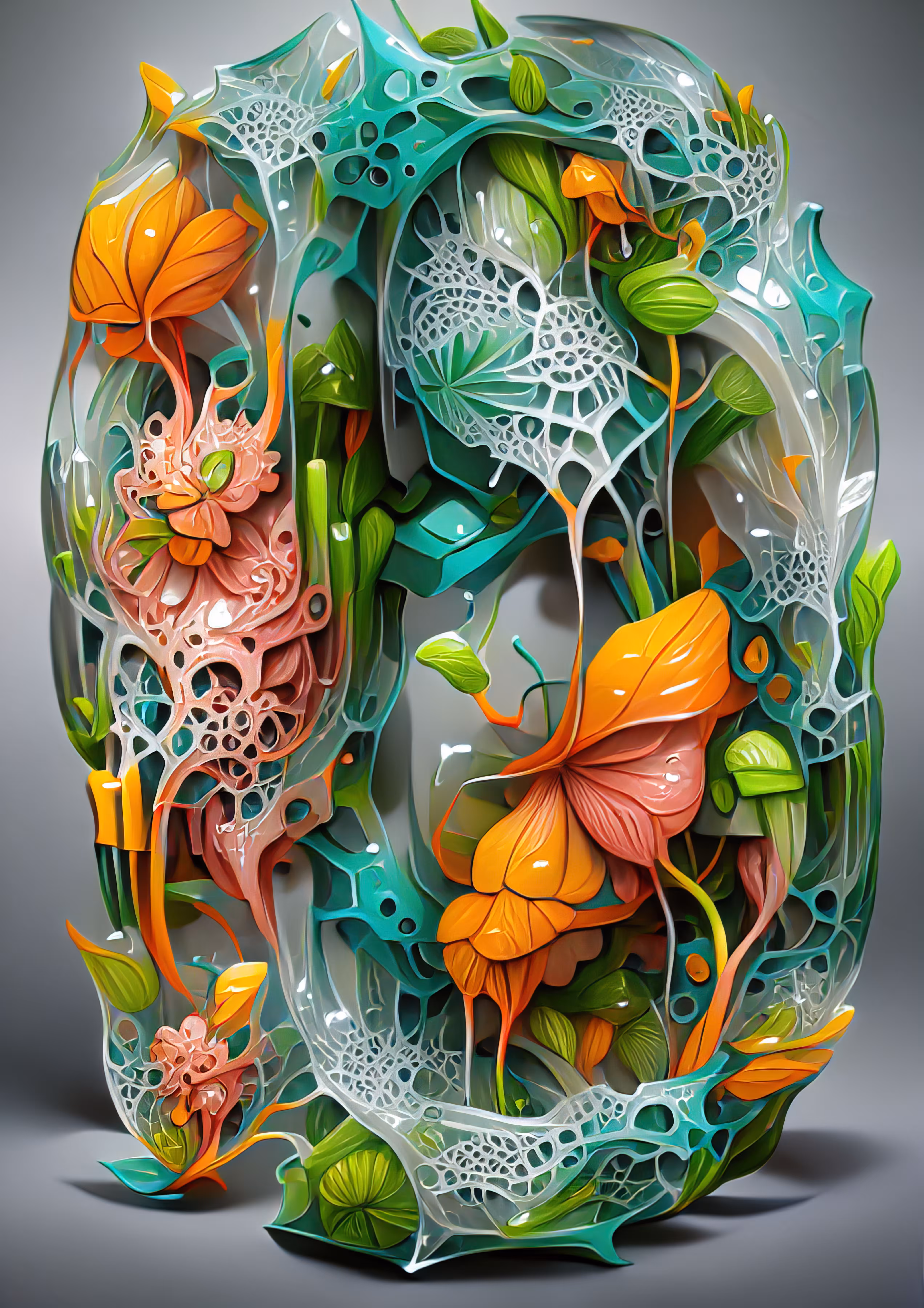 Leaves & glass