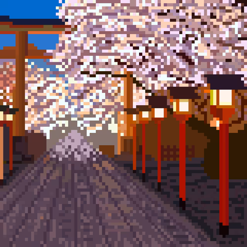Pixel Landscapes: Cherry Blossom