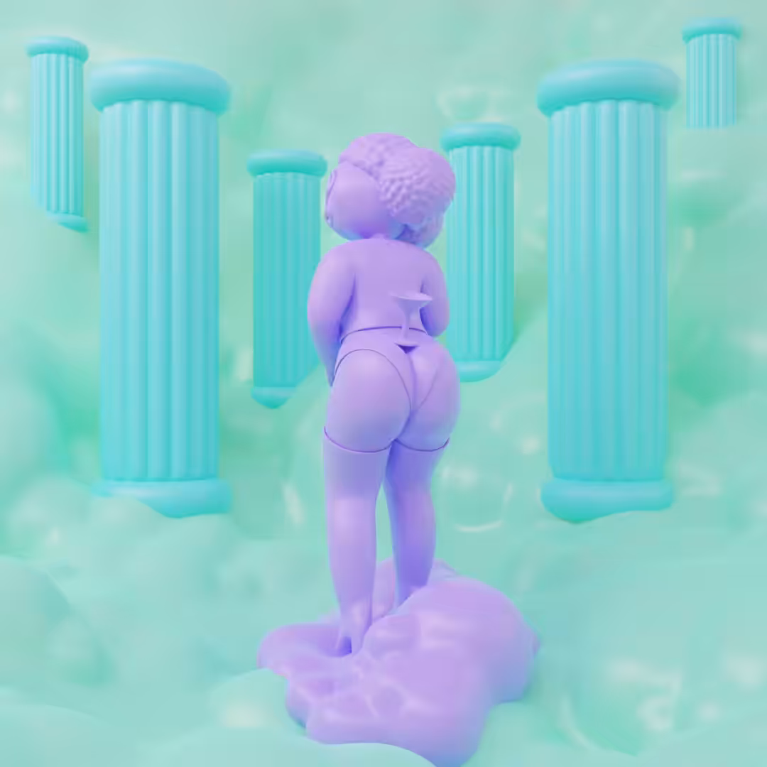 A muse amongst ruins.