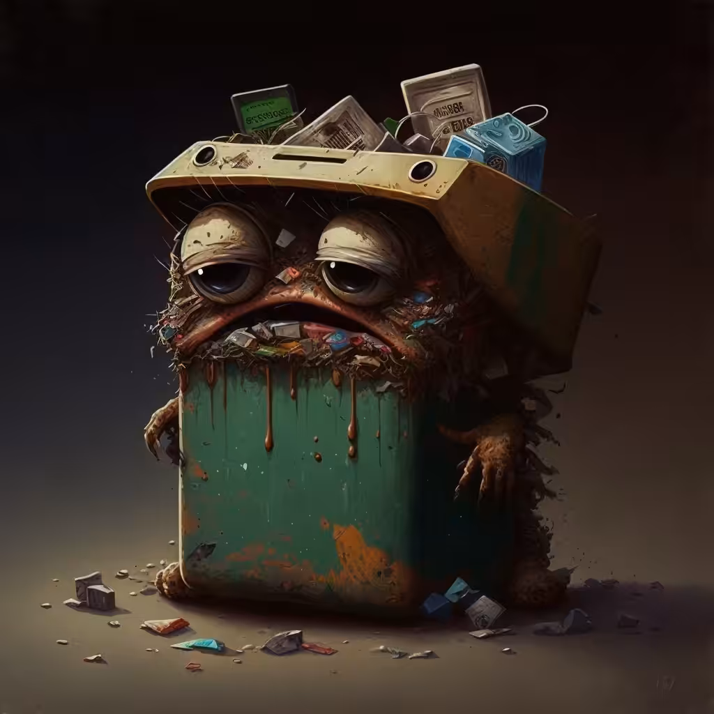 a transcendental meme about trash art I