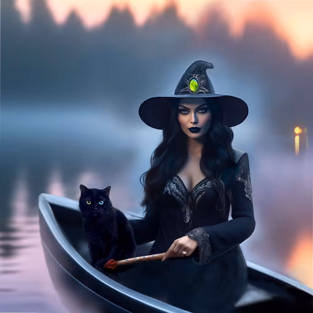 Witch in the boat