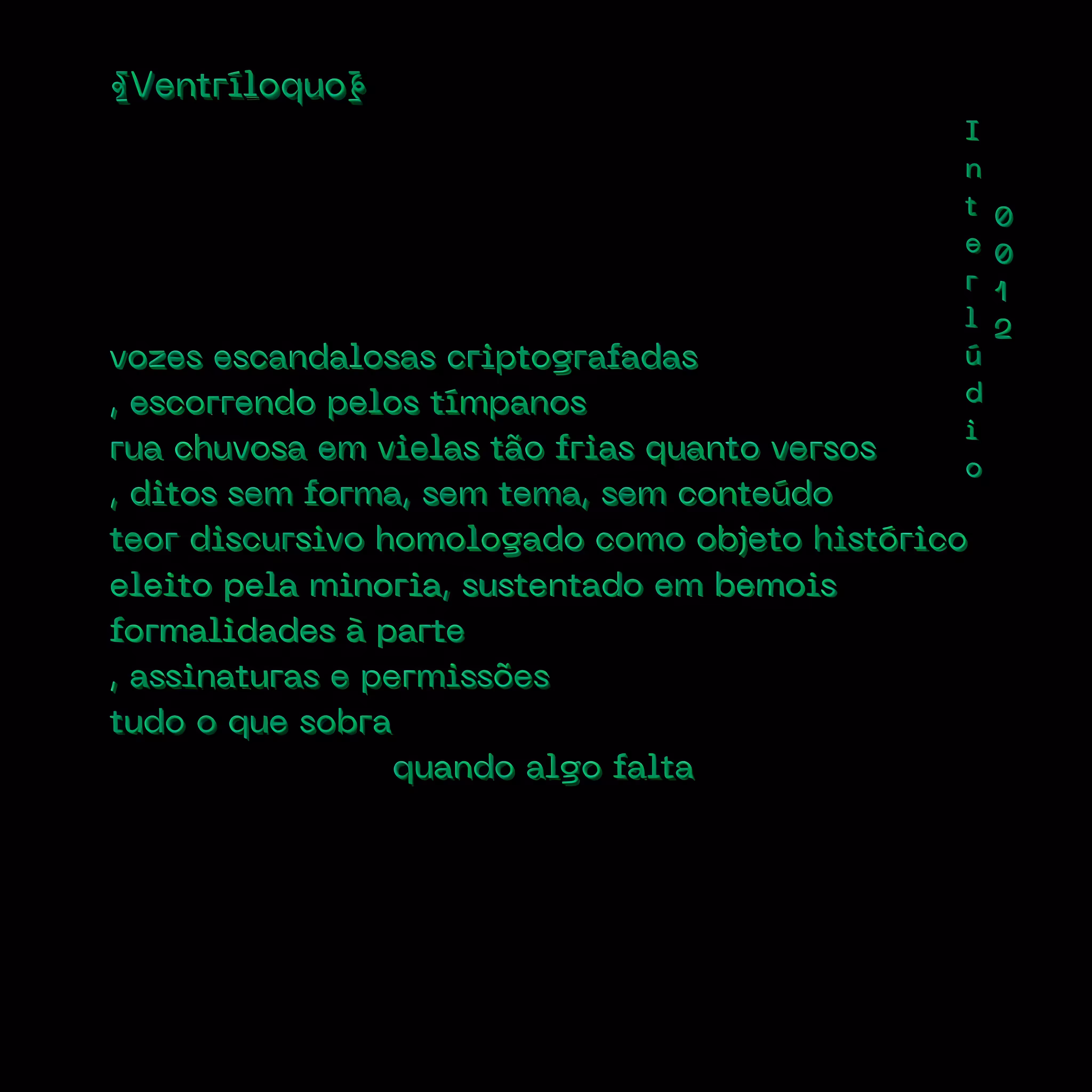Soul Poesia: Ventríloquo