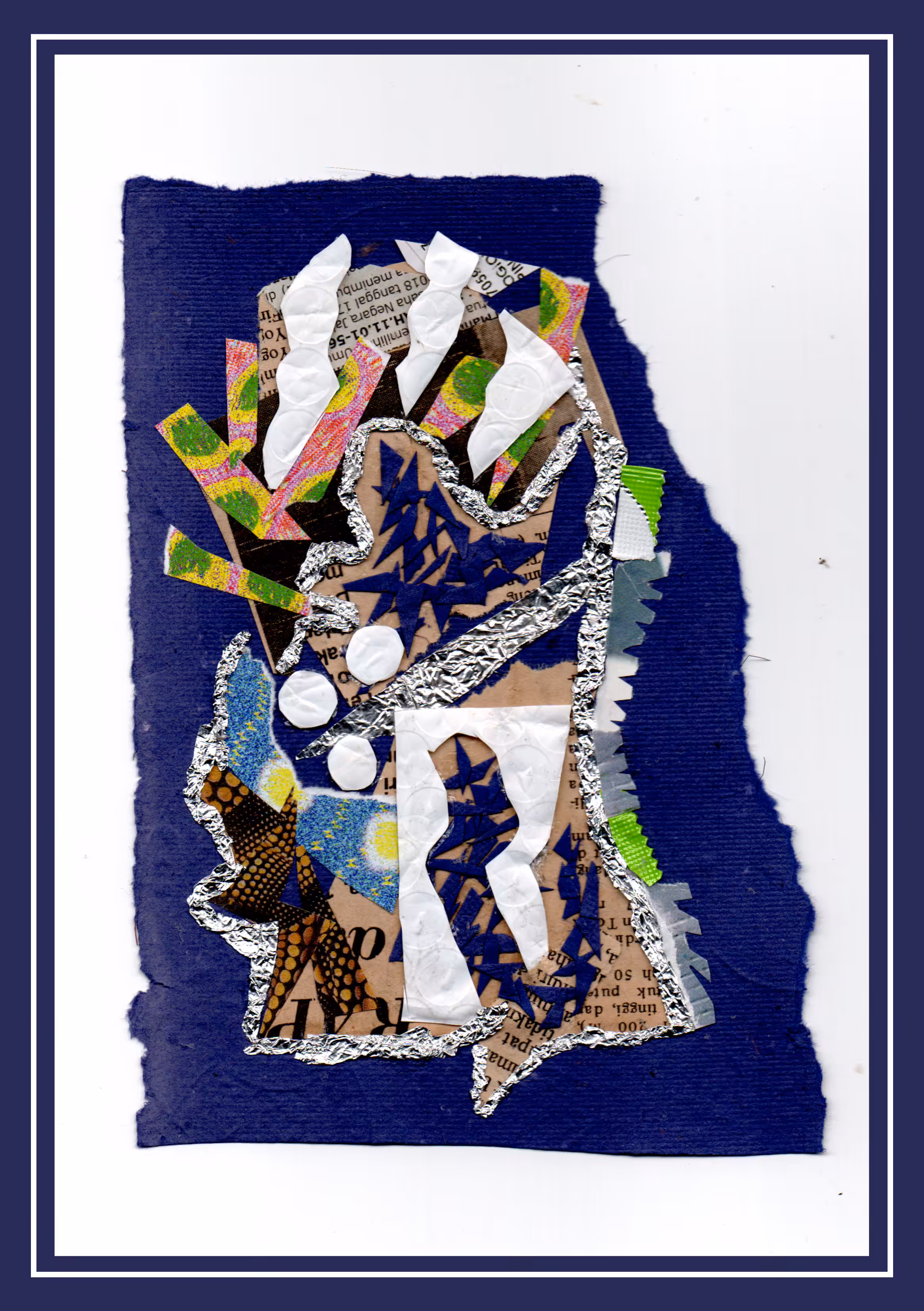 Silver and Blue #9 (Fiber Paper)