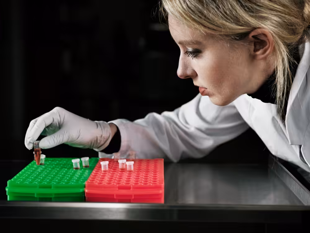 Elizabeth Holmes Arranging Nanotainers, Theranos Headquarters, 2014