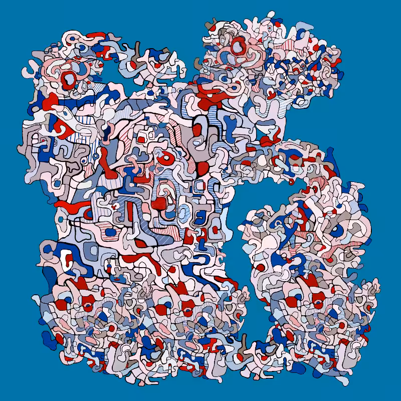 Swim in Dubuffet Thought #9