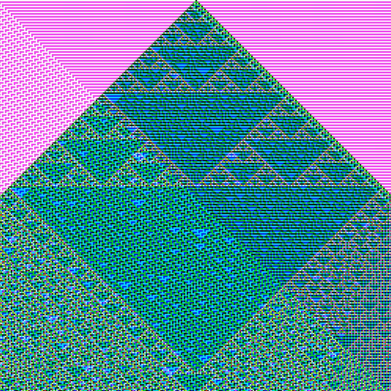 RGB Elementary Cellular Automaton #338