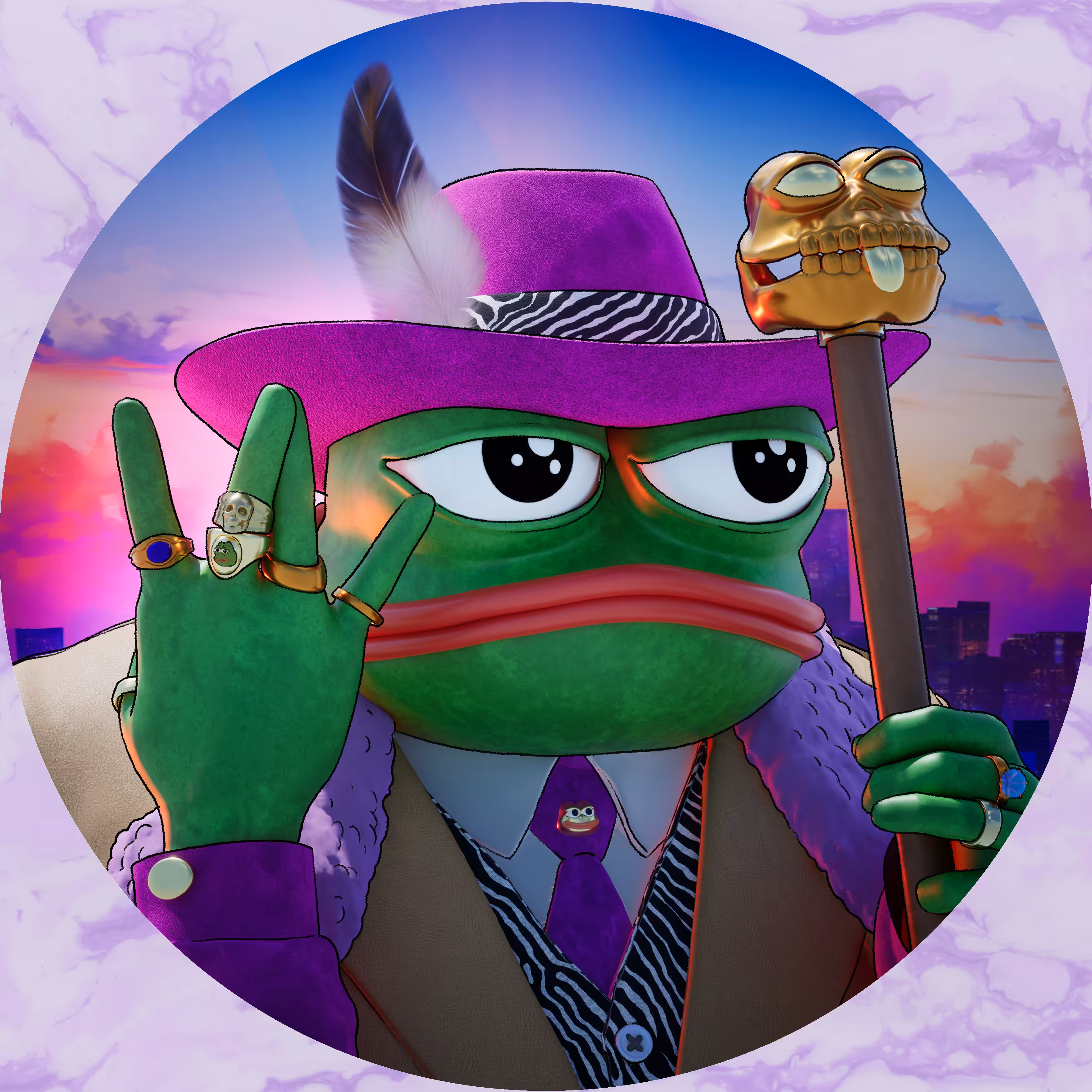 PIMP PEPE SKULL
