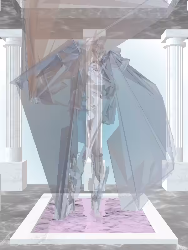 HeavenComputer: The Fading Fragmented Arguing Stealth Dark Blue Man #493