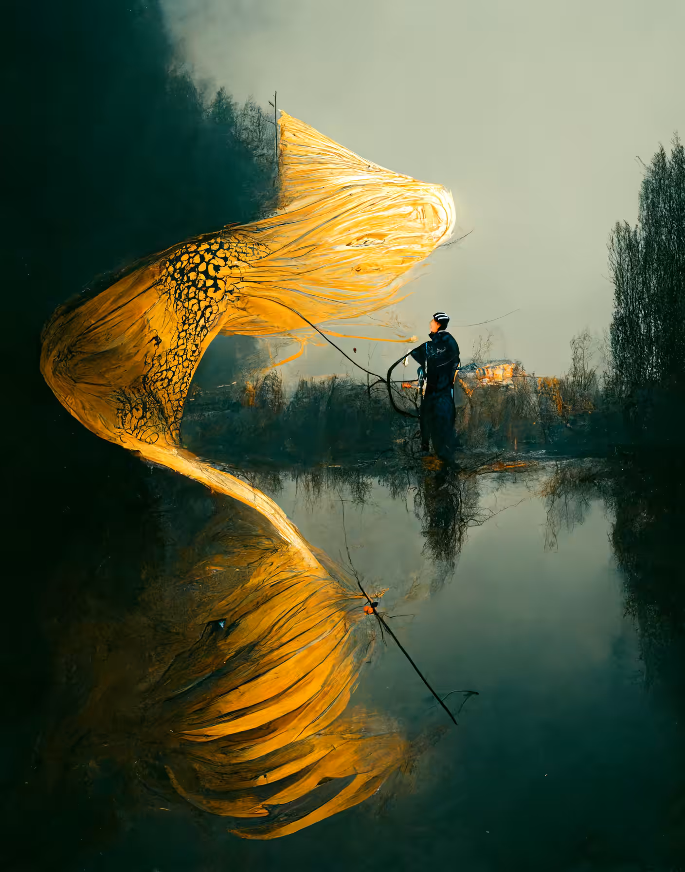 The golden throw
