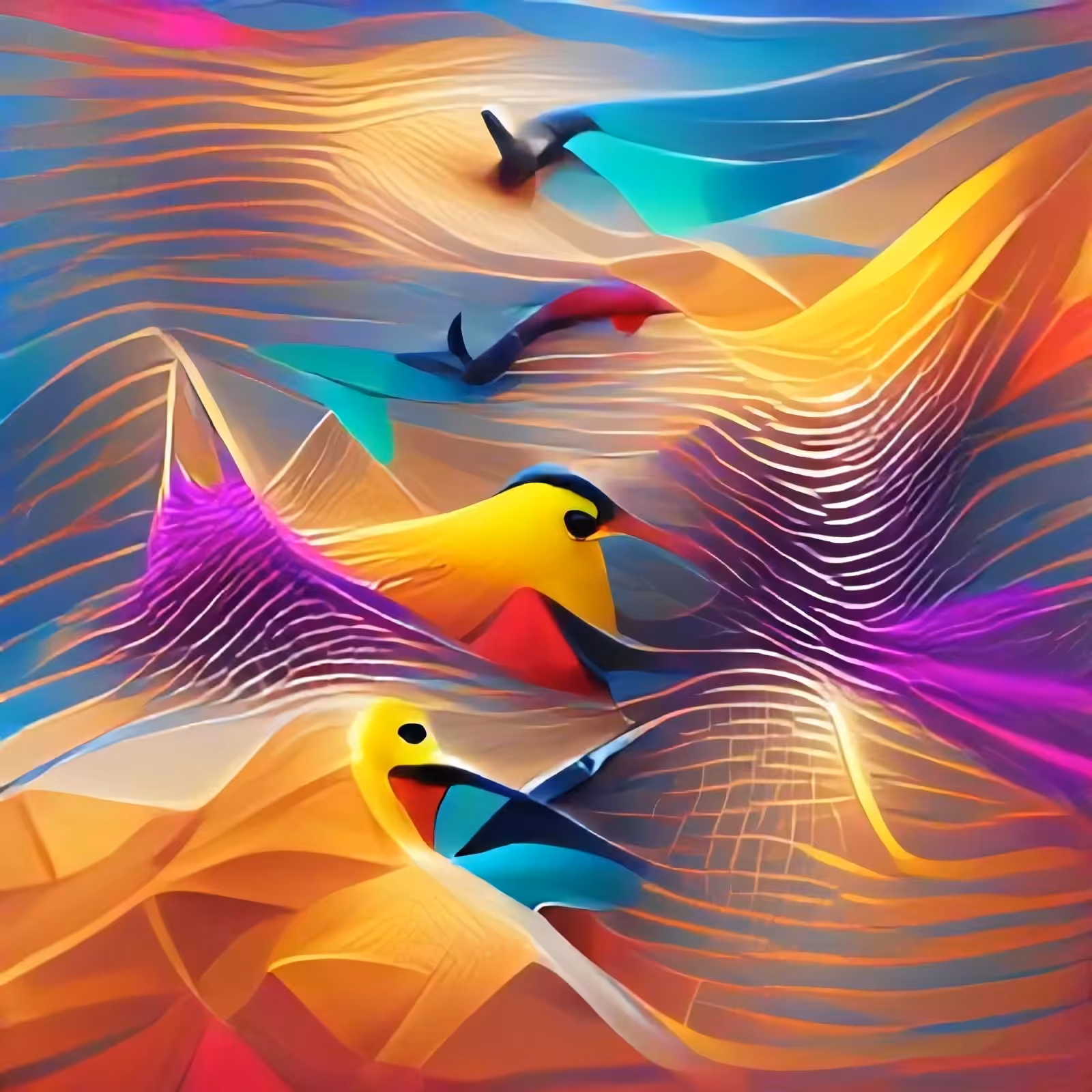 59. Birds in Harmonic Waves