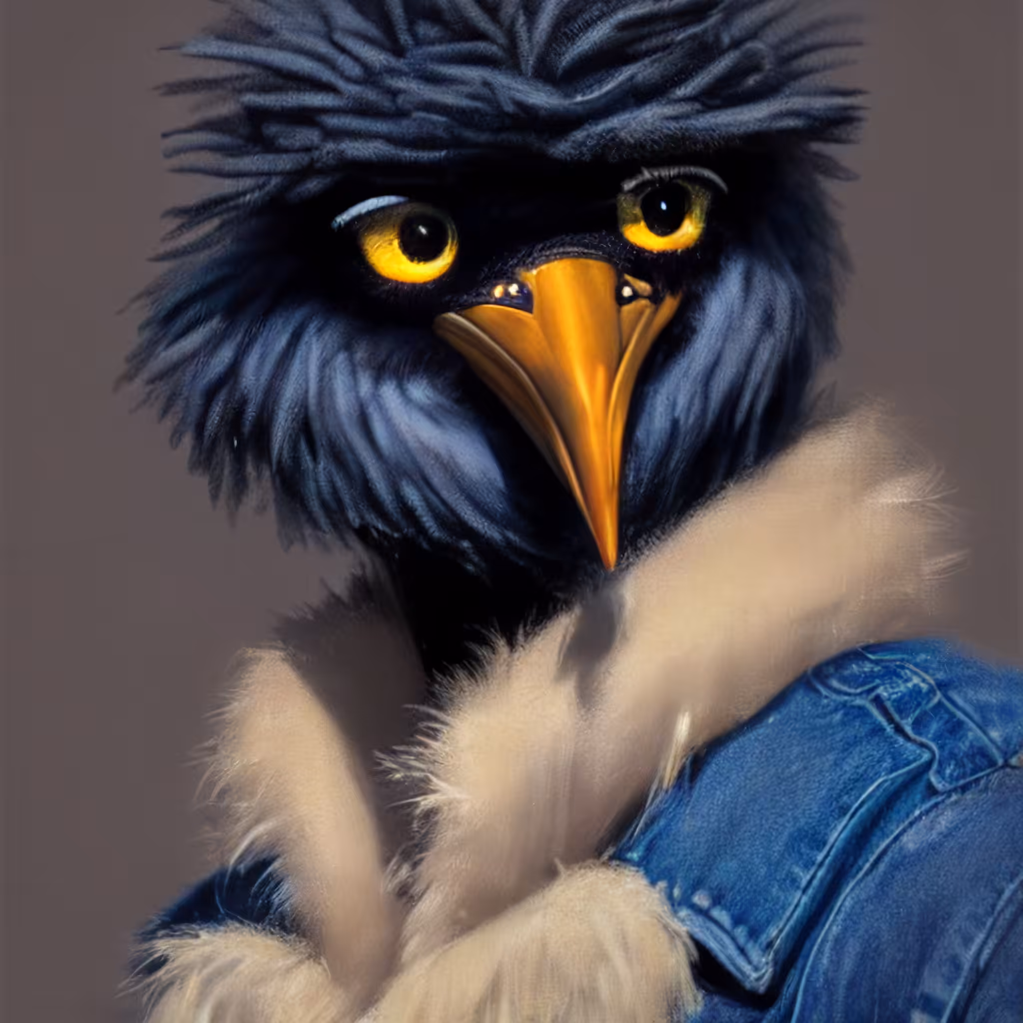 Fluffy Bird Creature 0069