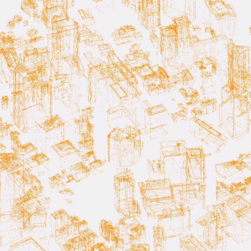 Algorithmic Drawing: Minato City Tokyo #7