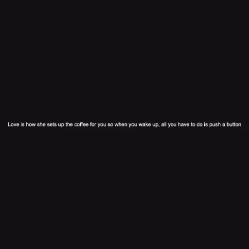 Love is how she sets...