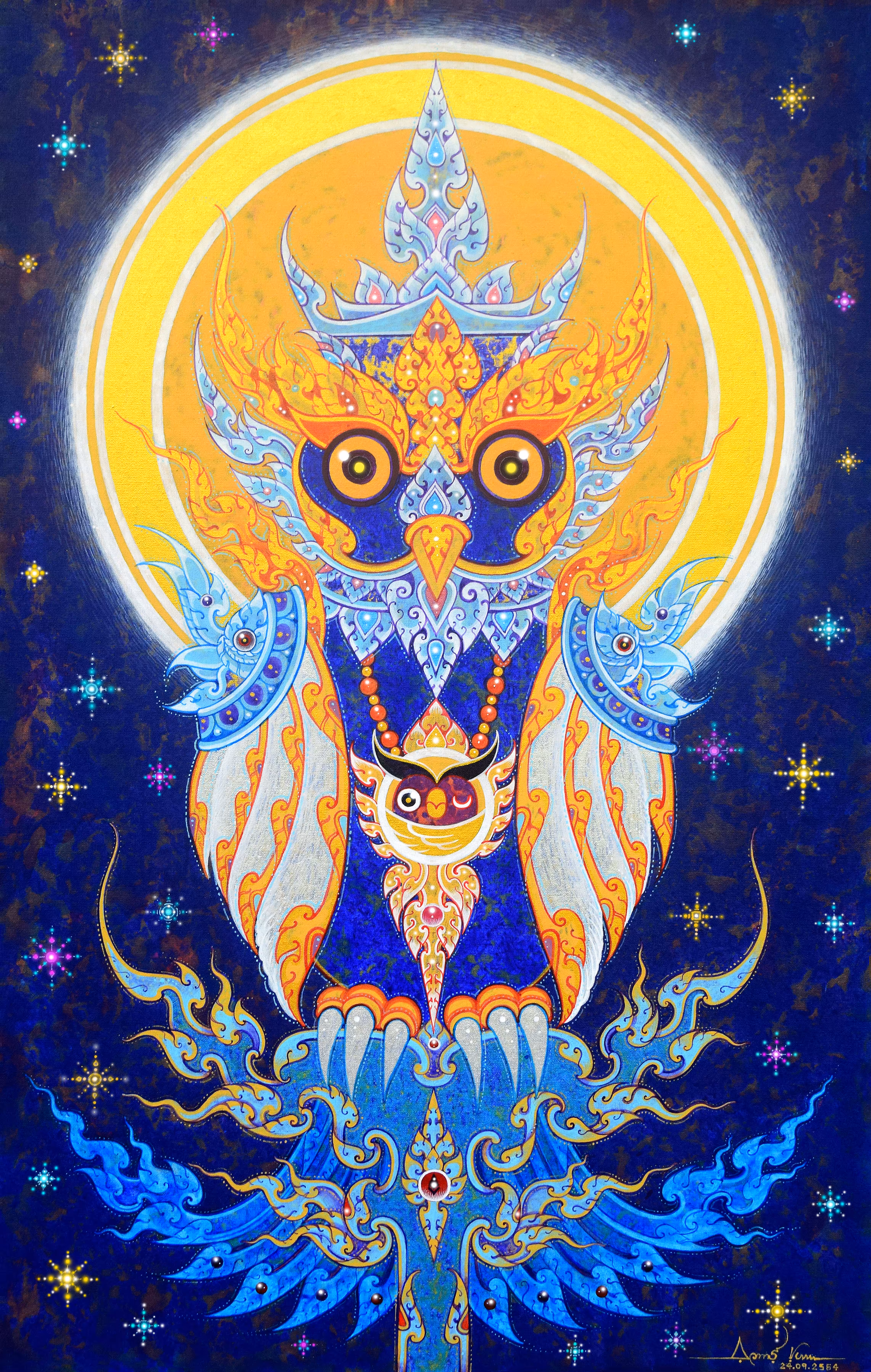 Blue night owl