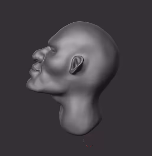 Men profile sculpture