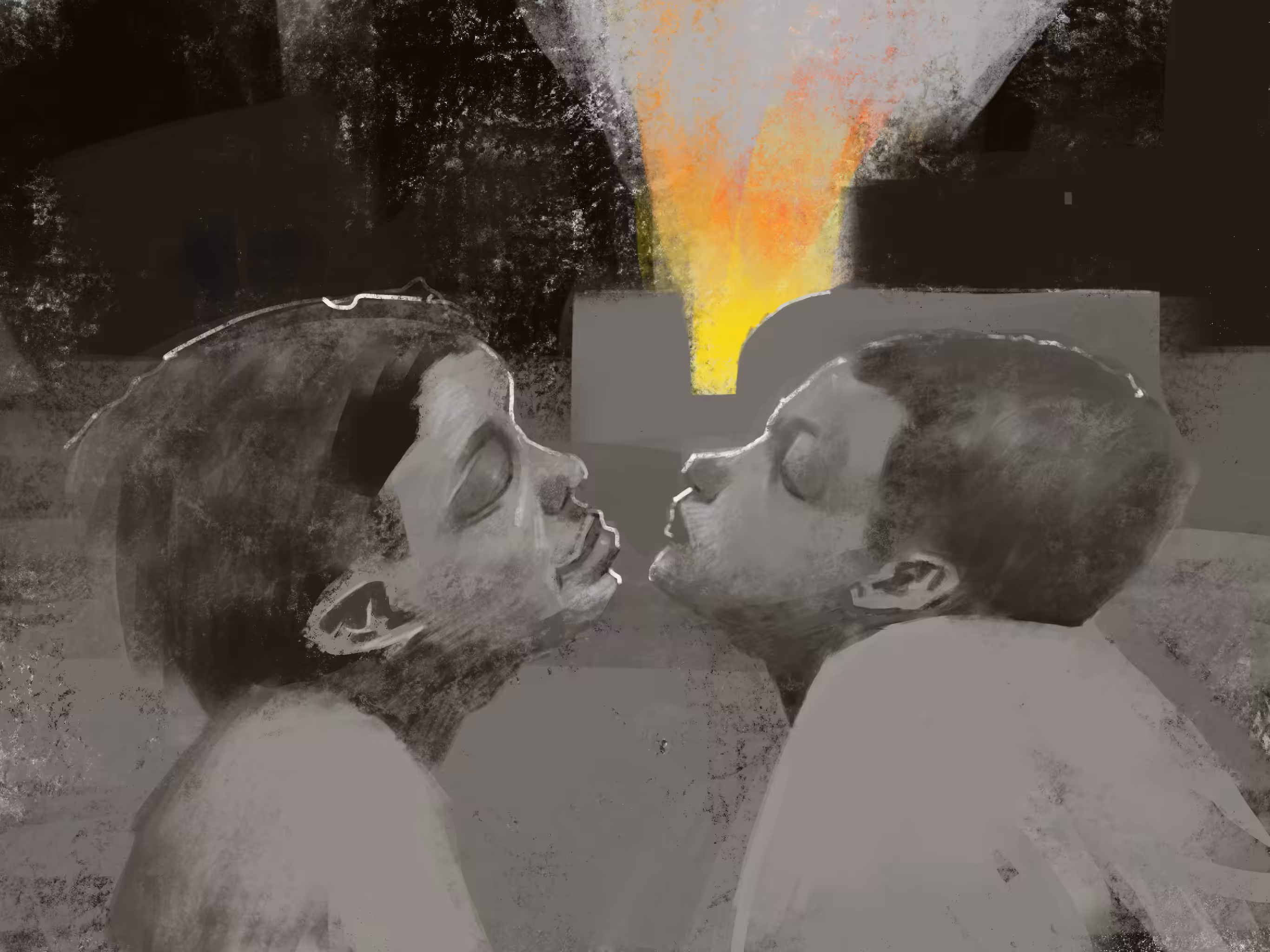 Burning house