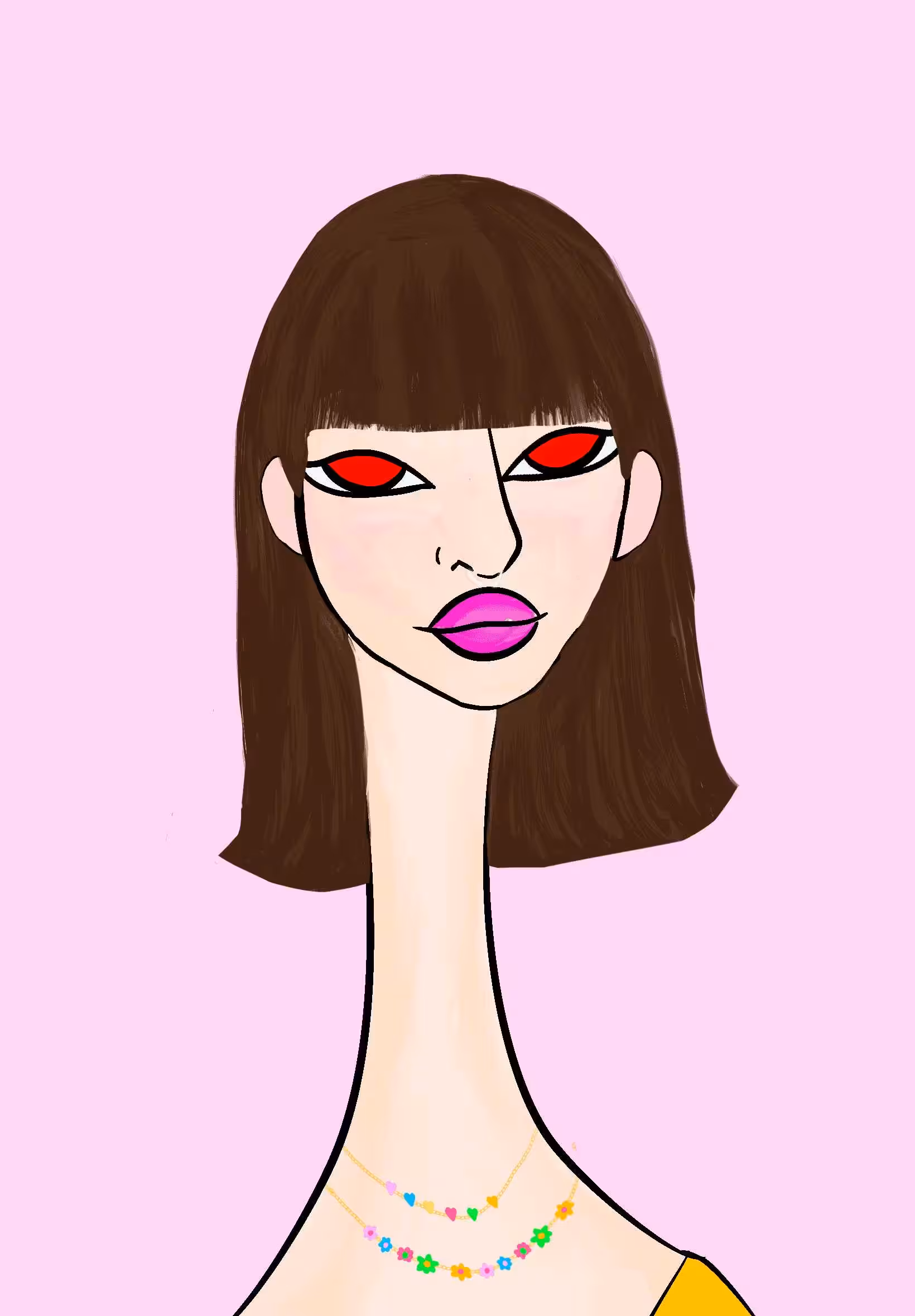 Long Neckie Lady #1216