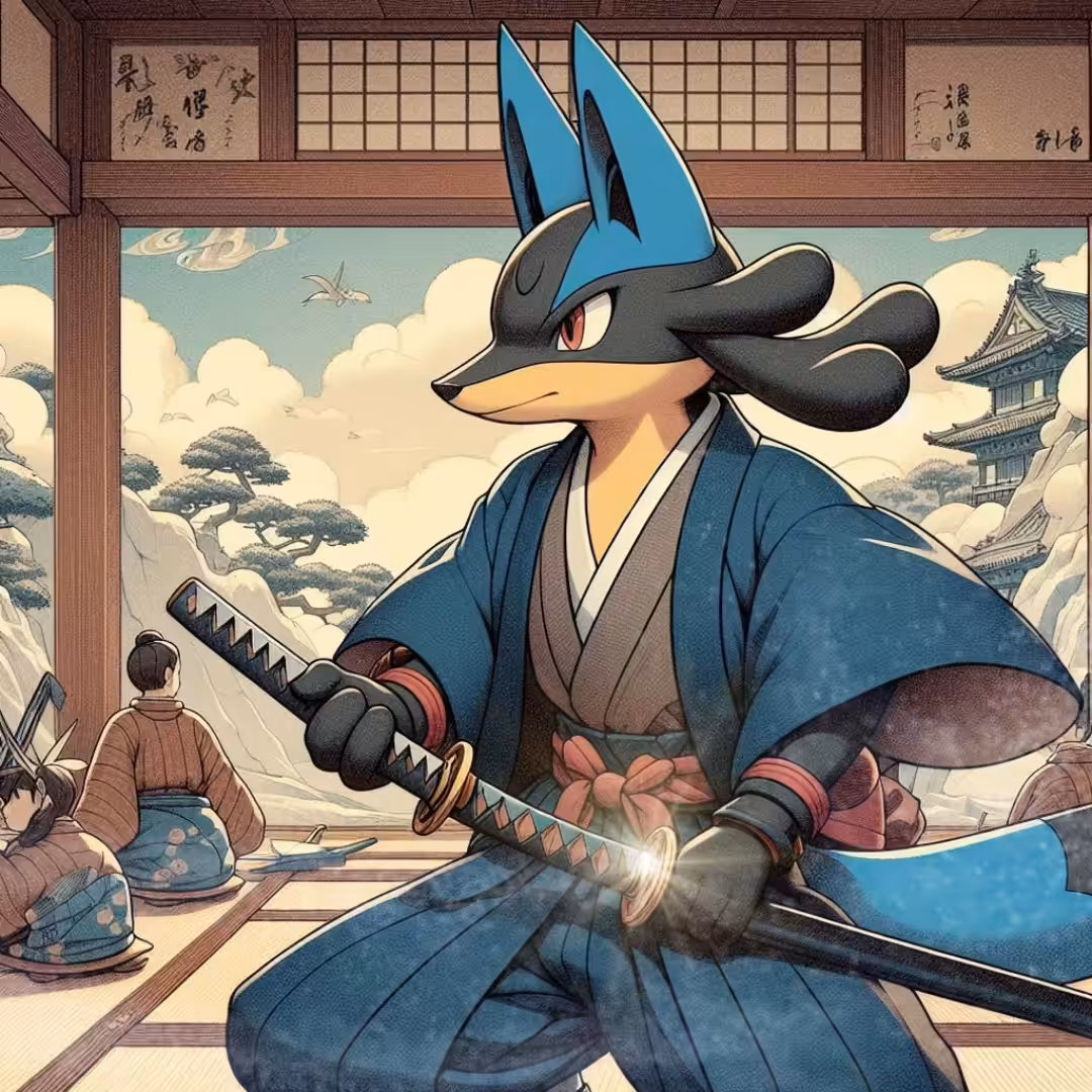 Ukiyo Pokeprints: Lucario Ronin