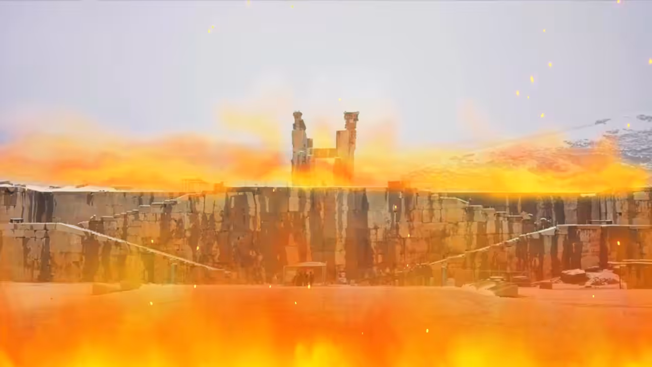 Persepolis in fire