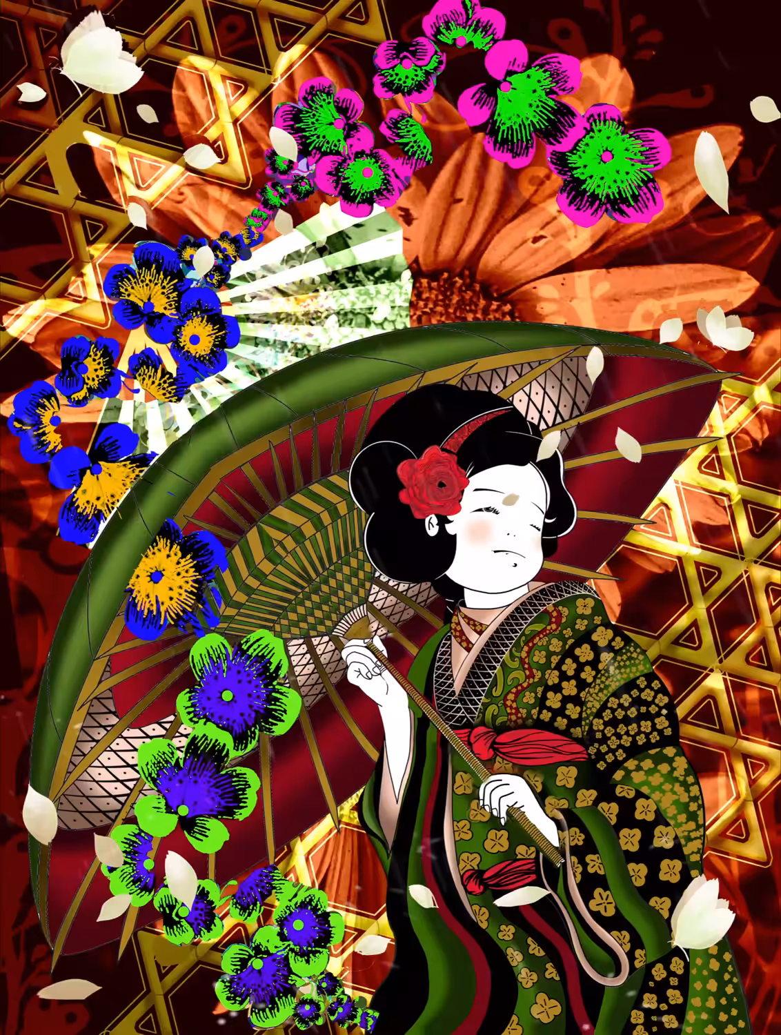Life in Color Daisy Series Geisha by Miguel Paredes