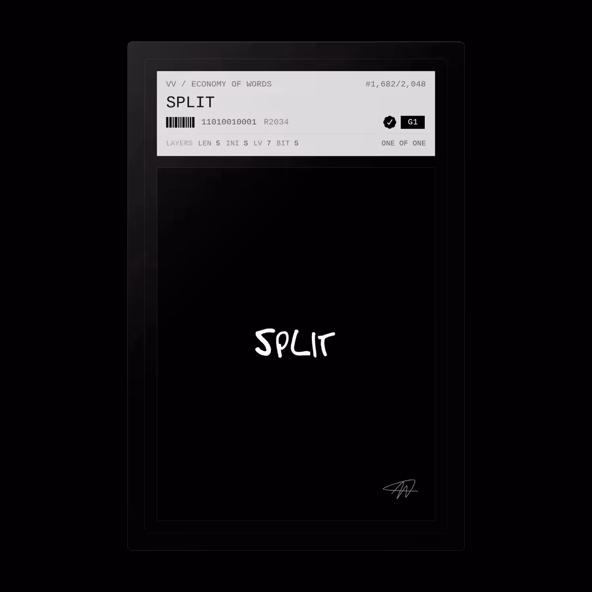 Economy of Words: SPLIT · #1682