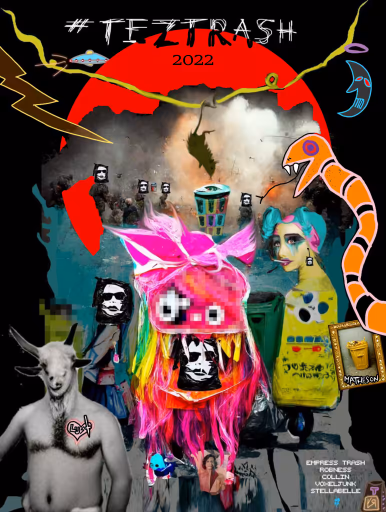 #TEZTRASH POSTER: Red Dot Remix (CC0 Public Domain)
