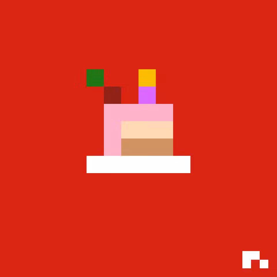 A piece of strawberry milkshake birthday cake