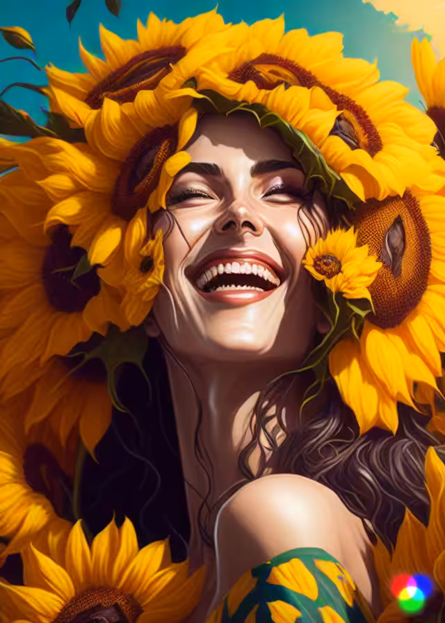 sunflower woman
