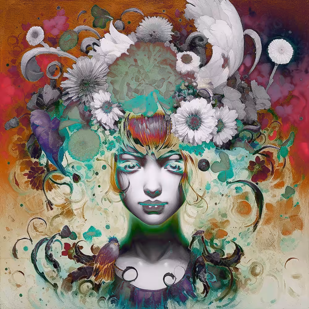 Girl with the flower hat #03