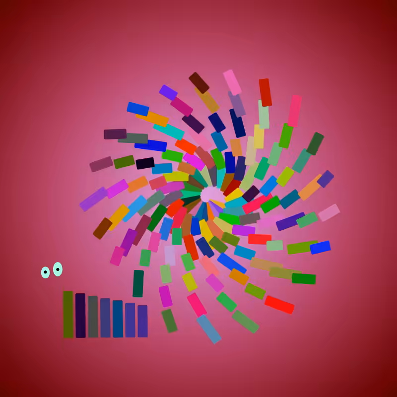 Colored snails #11/18. Caracoles de Colores