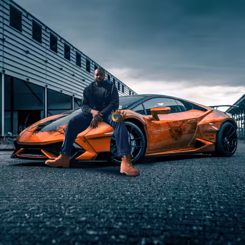 King and his ride!