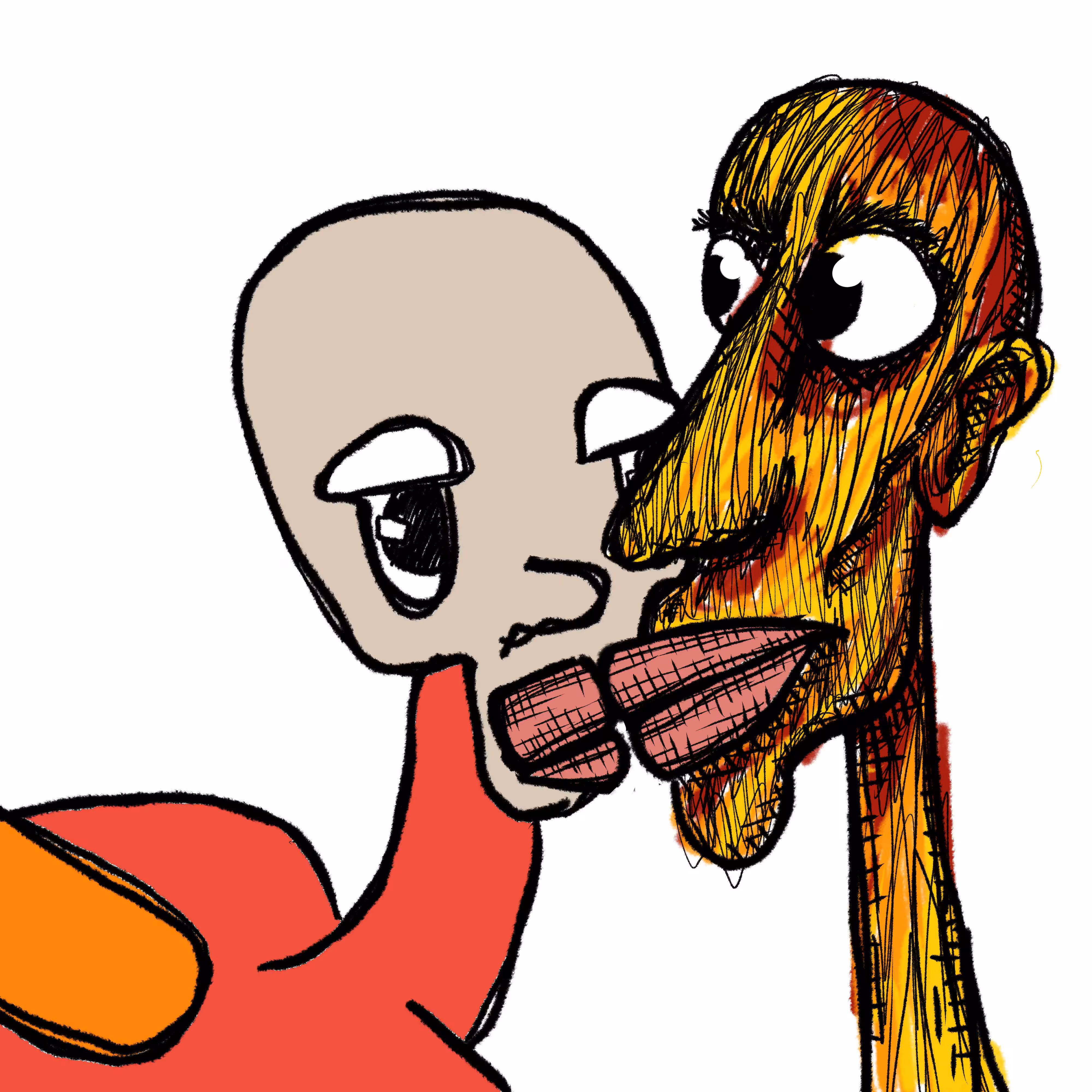 Share a mouth.