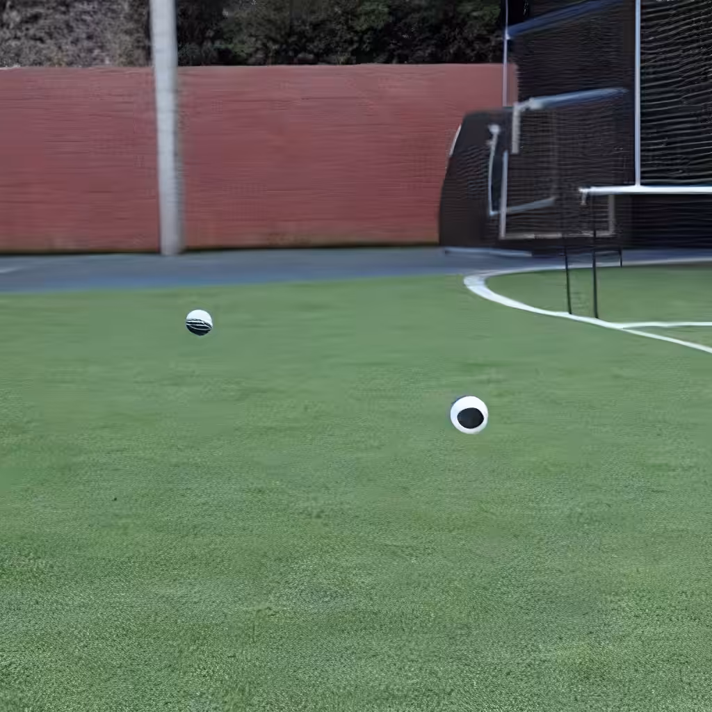 "three balls thrown in the air to get a straight line" attempt #7