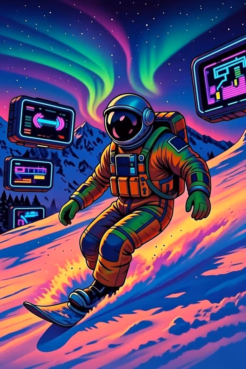 Neon Aurora Shred: Cosmic Descent