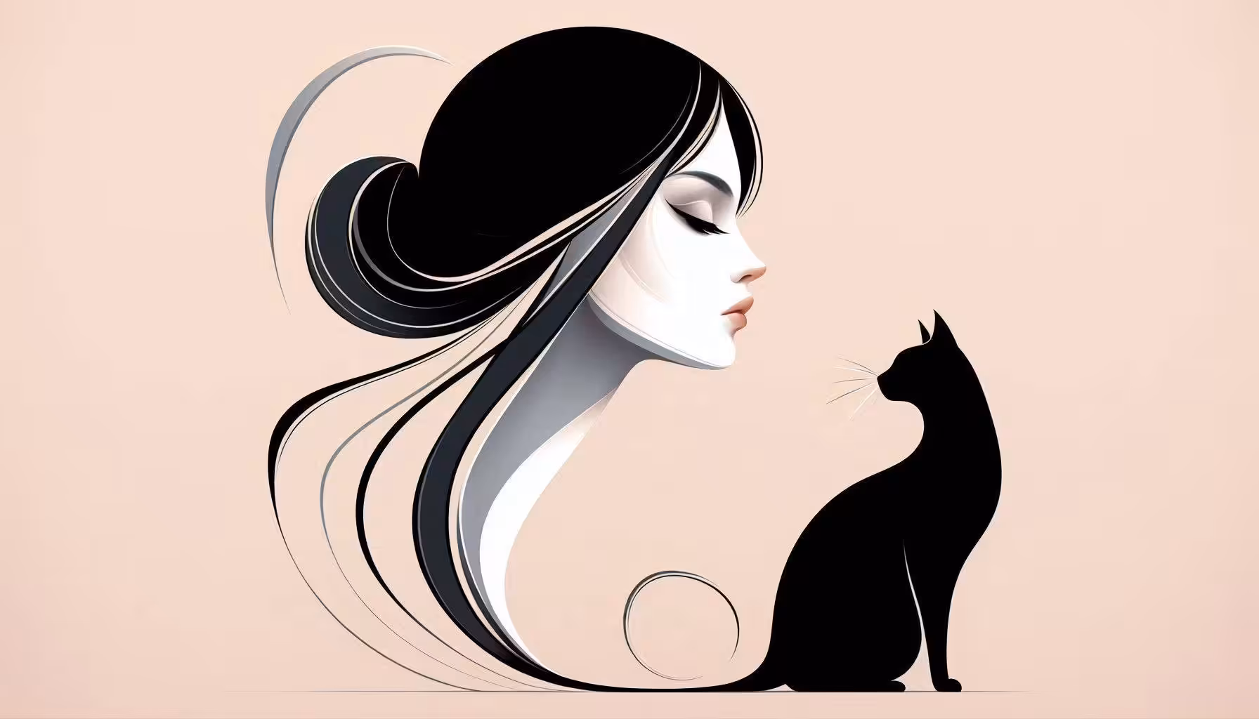 Girl and Cat