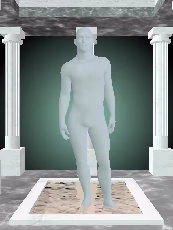 HeavenComputer: The Excited Matte Pale Green Man #5123