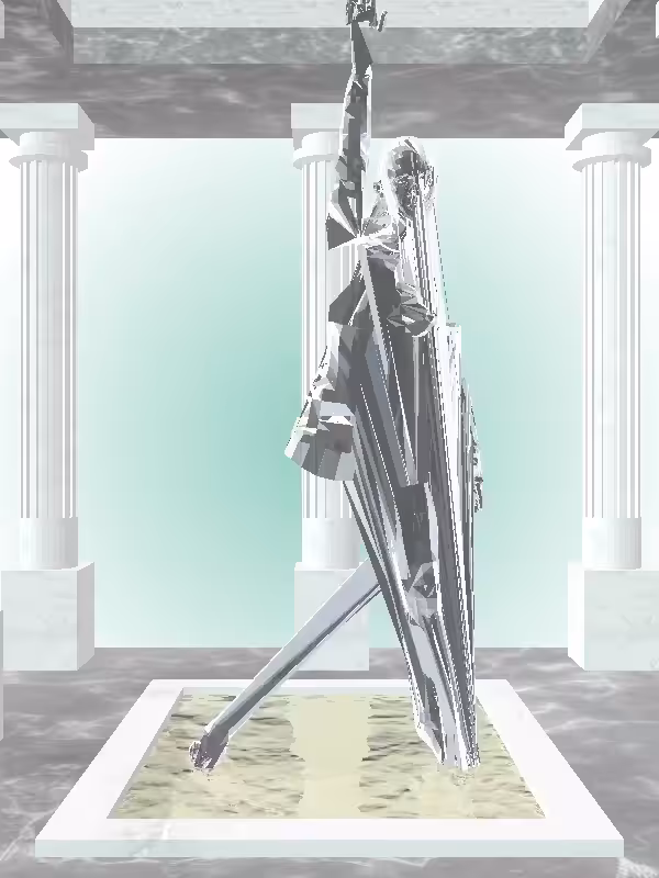 HeavenComputer: The Fading Fragmented Jazzy Luminescent Chrome Woman #6541