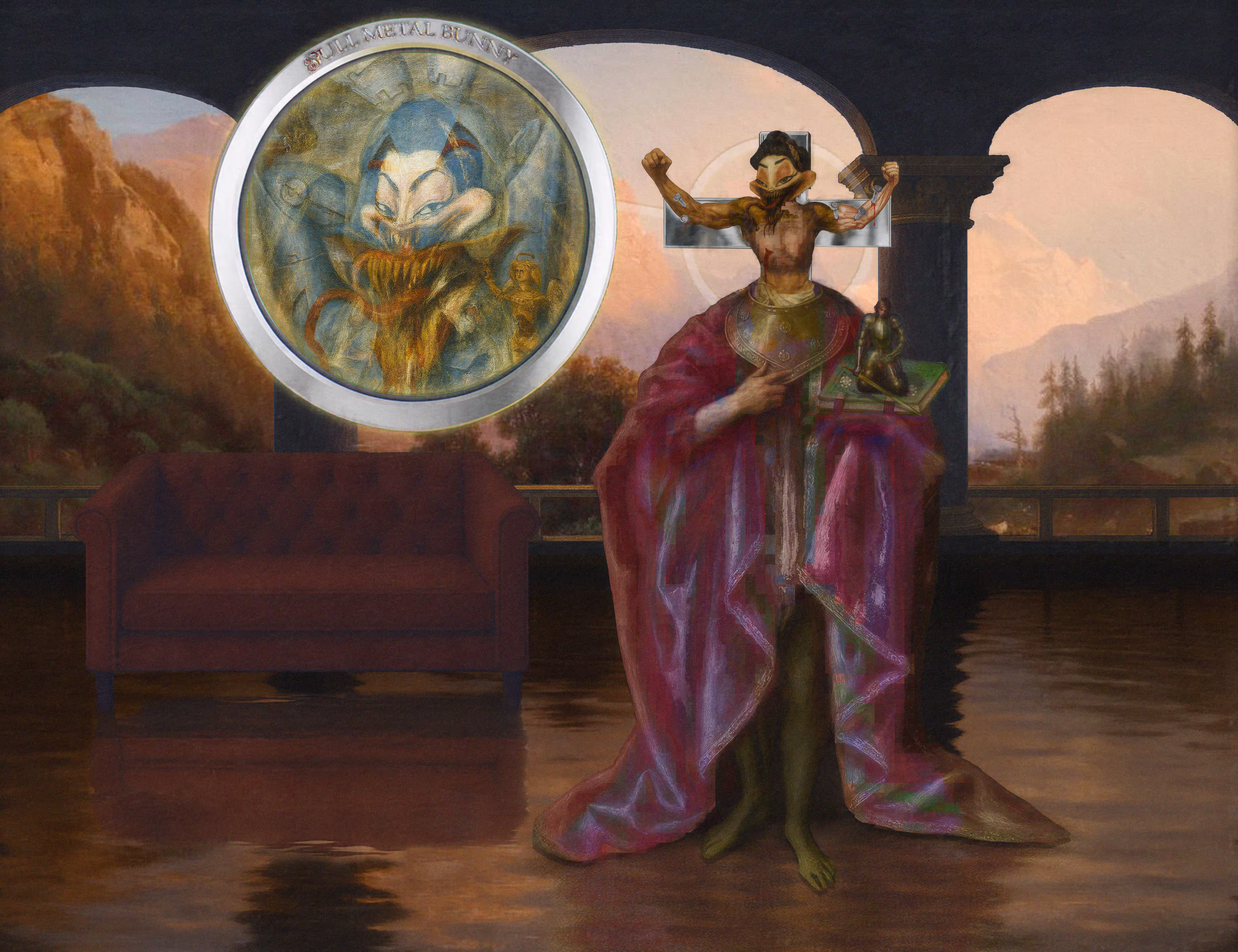 The Pilgrim's Living Room Crucifixion; Mona Lisa Hyper-Gamble by Parker Ito