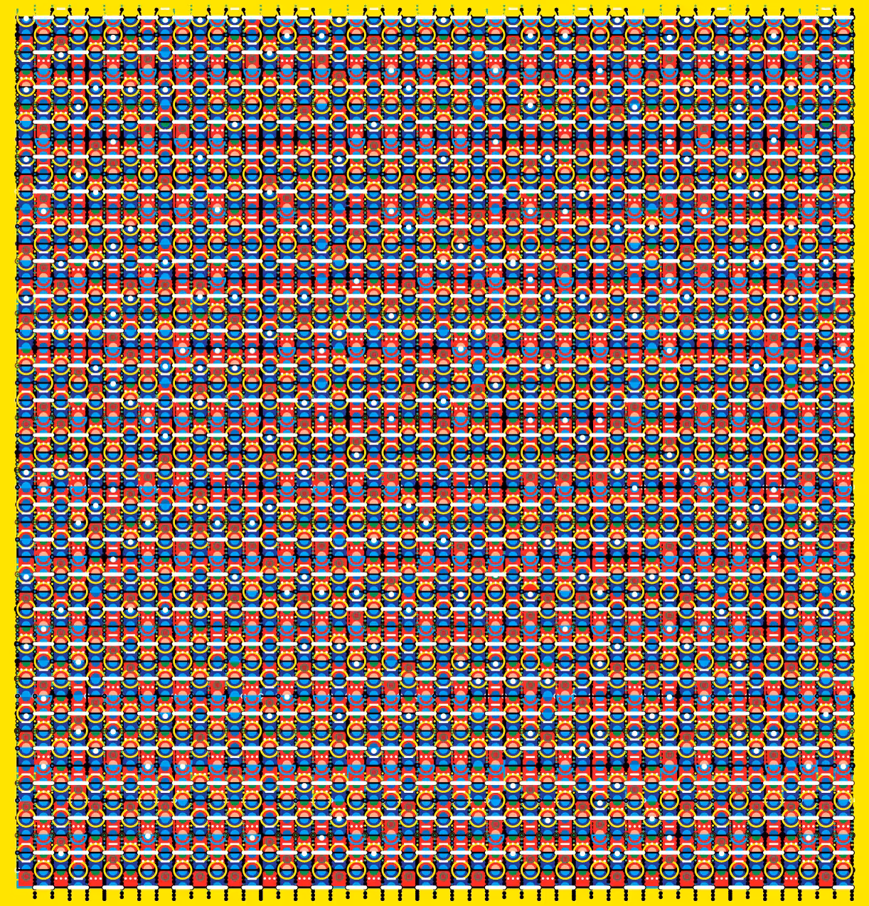 L-R Text-Grid Pattern 