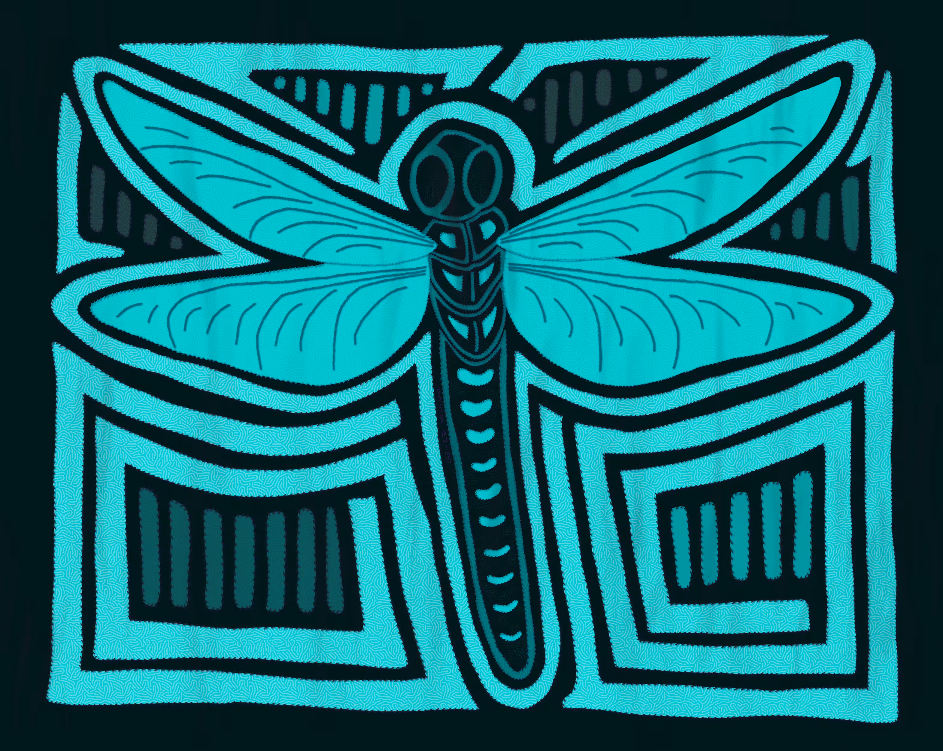 Mola Art Dragonfly