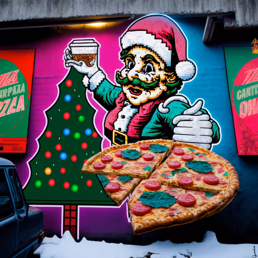 pizza xmas