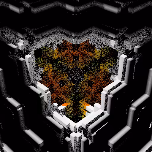 Colorful, warped cubic sponge forms #41